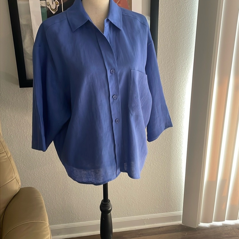 Magaschoni Blue Women's Blouse